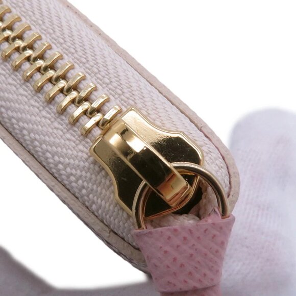 LOUIS VUITTON Portefeuille Clemence Damier Azur Rose Ballerine N61264 - Picture 6 of 10